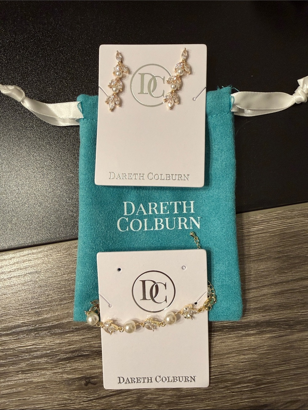 Dareth Colburn-Pearl Drop Earrings and matching bracelet